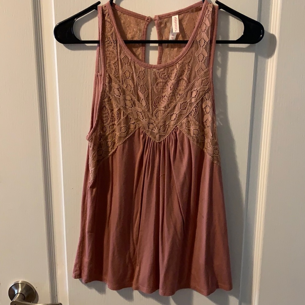 Lace top tank
